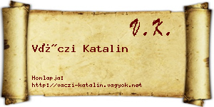 Váczi Katalin névjegykártya