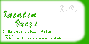 katalin vaczi business card